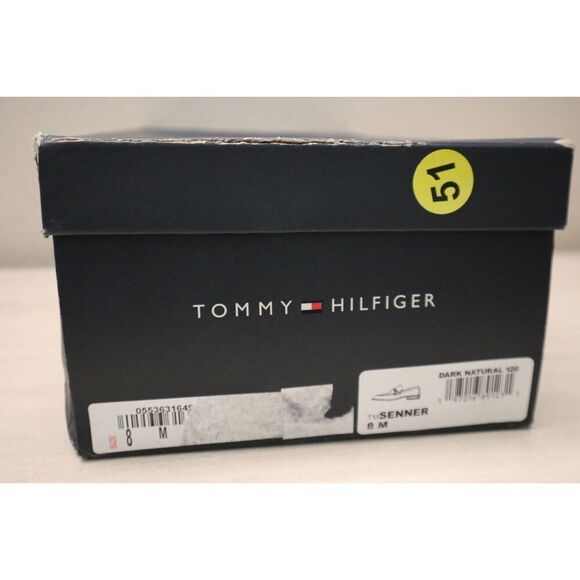 Tommy Hilfiger Men's Sz 8M Dark Natural Brown PU Leather Senner Loafers - Picture 11 of 11